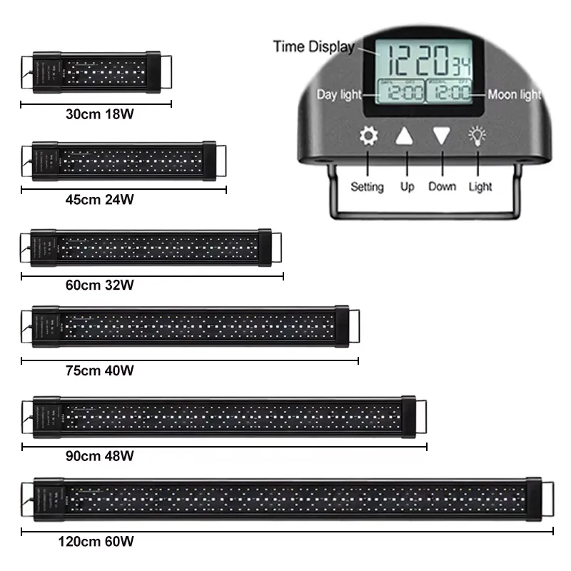 Planted Aquarium Hours - Luce LED RGB per Acquario 12-48